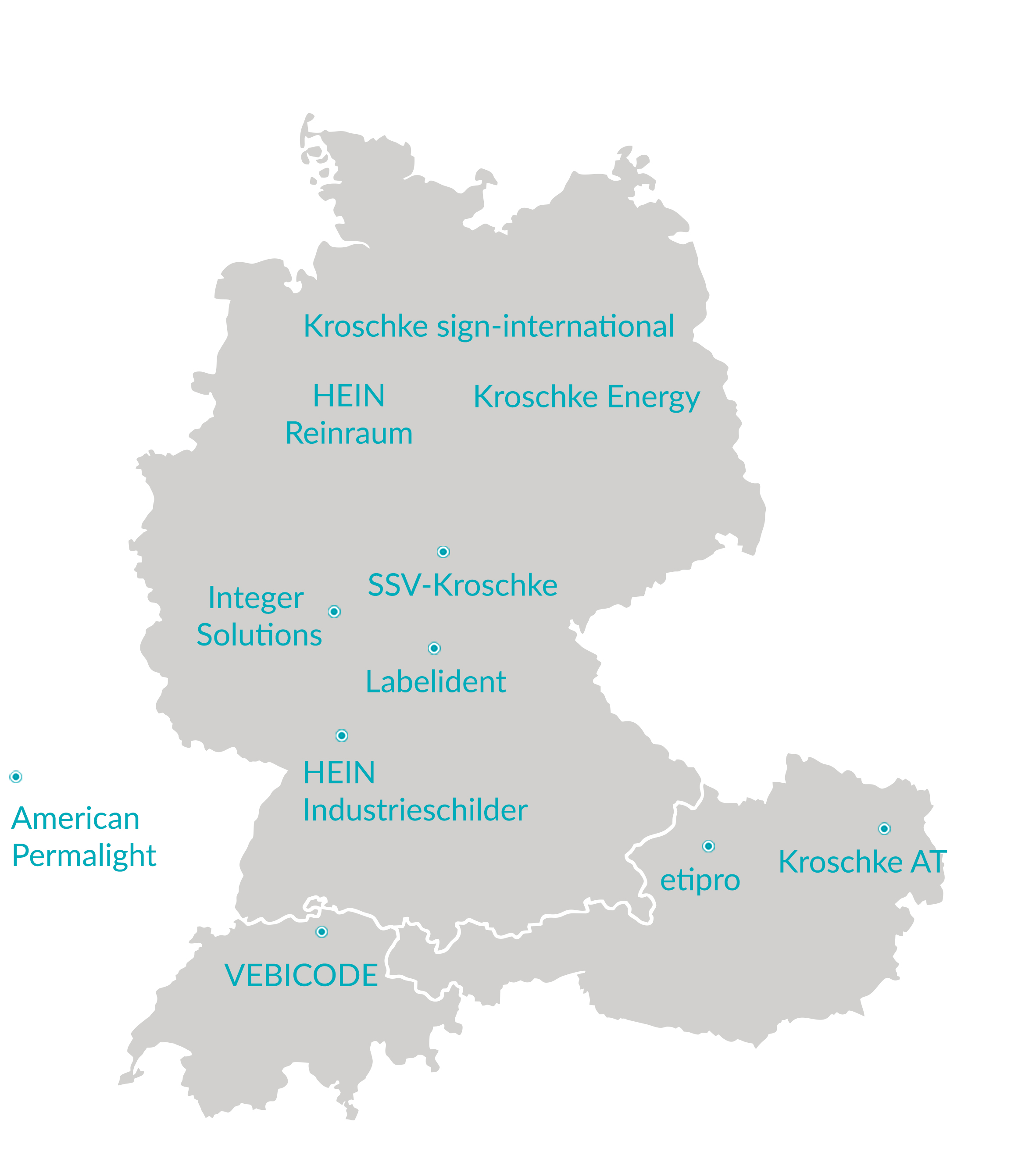 Standortkarte Klaus Kroschke Gruppe