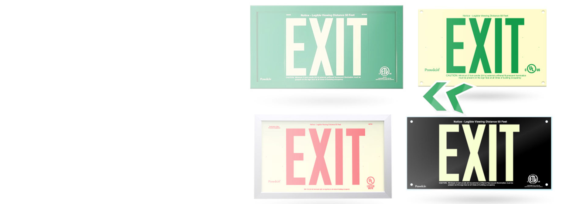 Exit Signs für Notausgänge