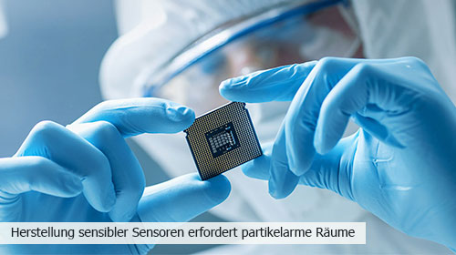 Herstellung von sensiblen Sensoren im Reinraum 